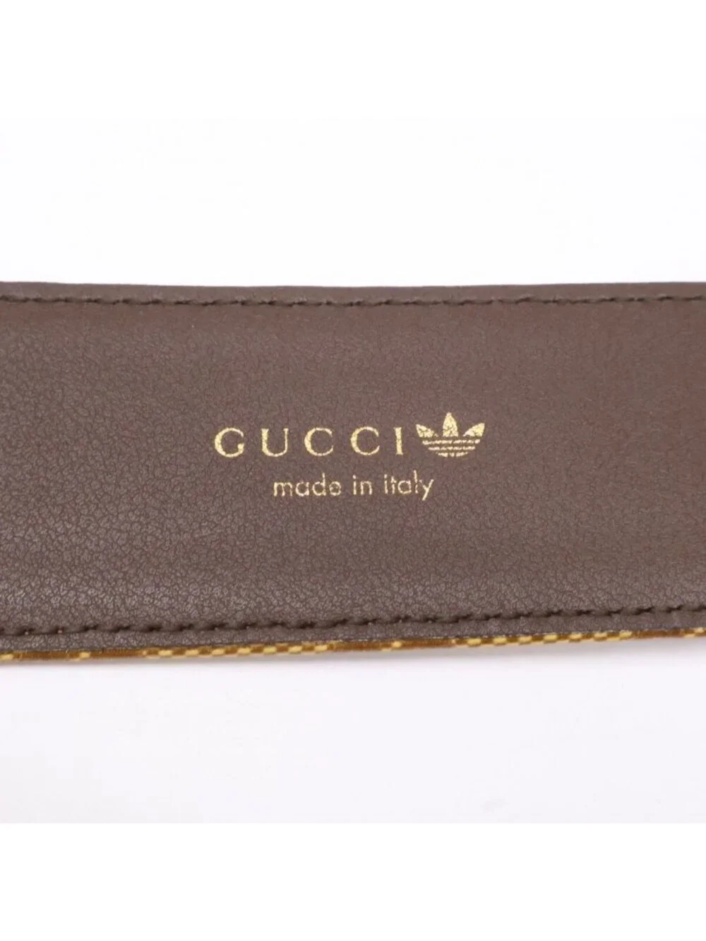Gucci Adidas GG Logo Buckle Trefoil Belt